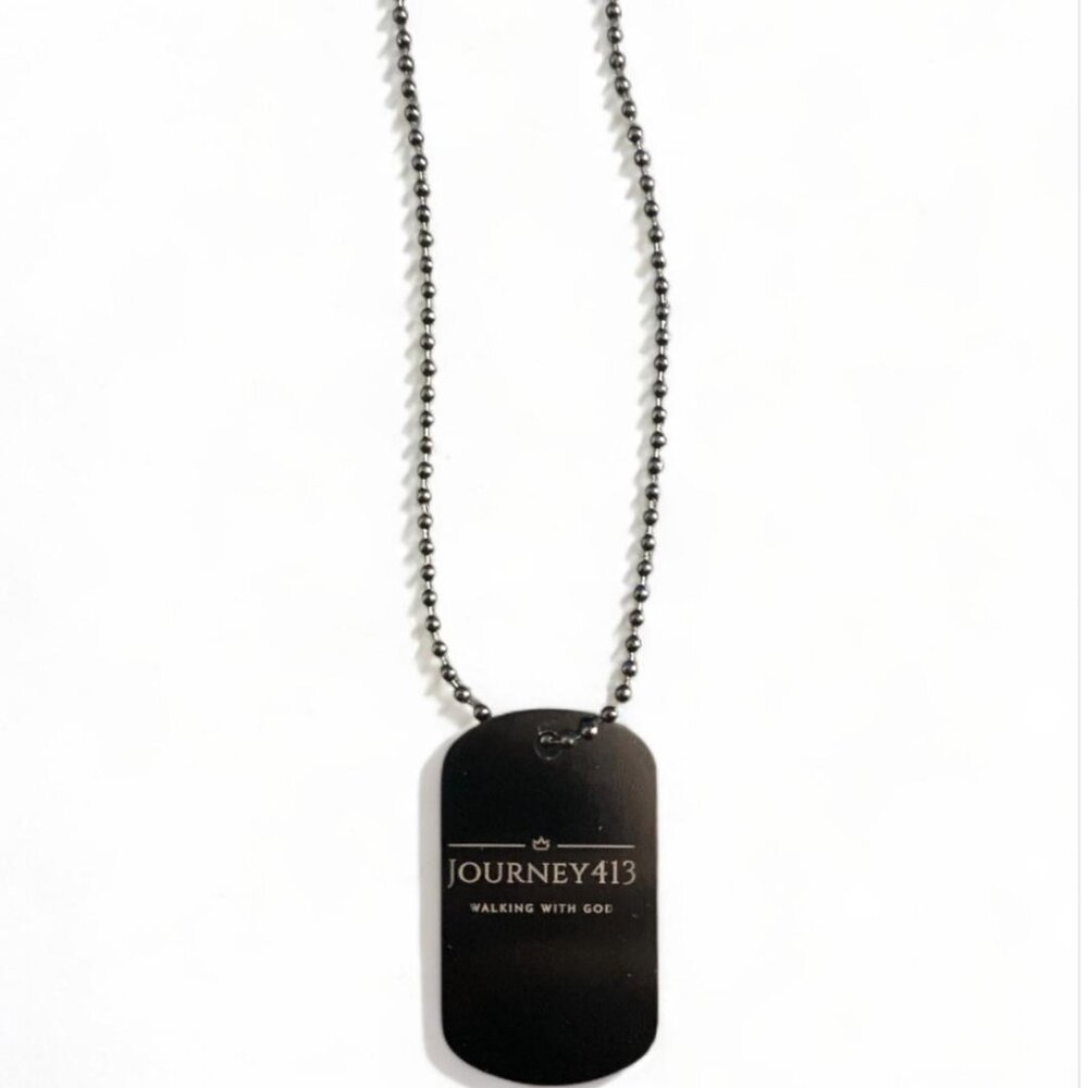 Black Dog Tag Necklace - Picture 3 of 9